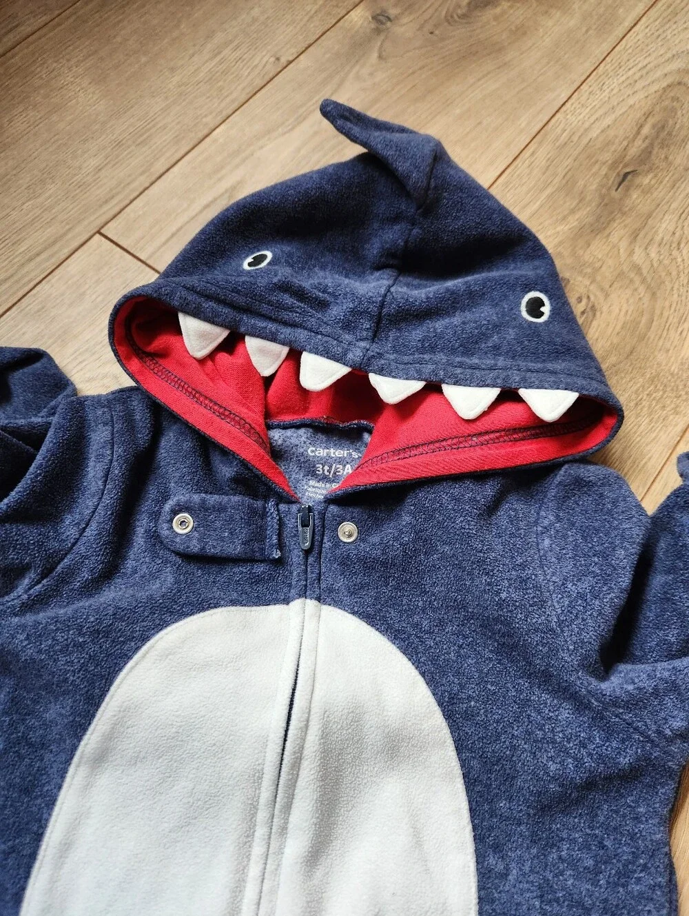 3t Boys Hooded Shark Pajamas